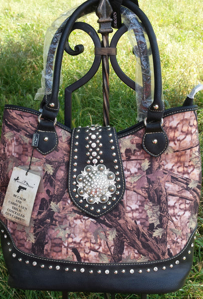 Montana West Conceal Carry Camo Bling Purse