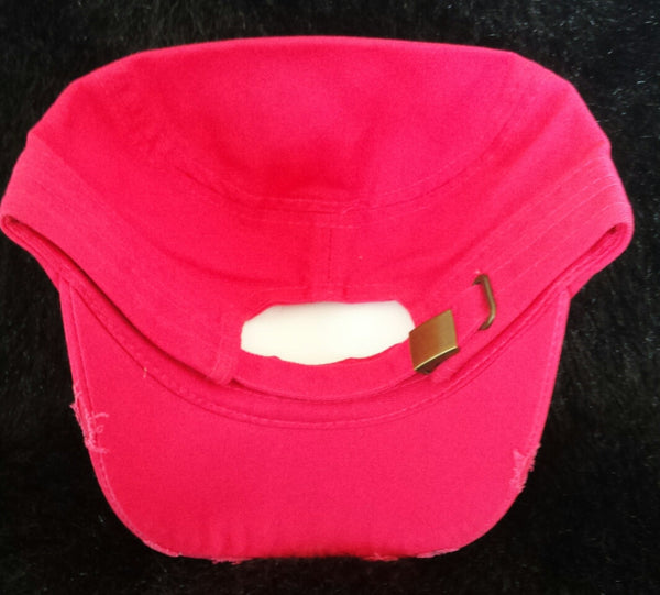 Pink Bling Rhinestone Cross Hat