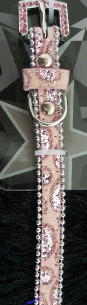Pink Bling Buckle Dog Collar